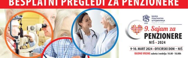 Besplatni pregledi za penzionere 9. i 10. marta u Oficirskom domu