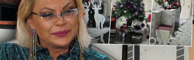 OVAKO IZGLEDA PORODIČNA KUĆA KULIĆA U NIŠU PRED PRAZNIKE! Dve jelke do plafona, prozori išarani irvasima i Sneškom Belićem, sveće i ikone (FOTO)