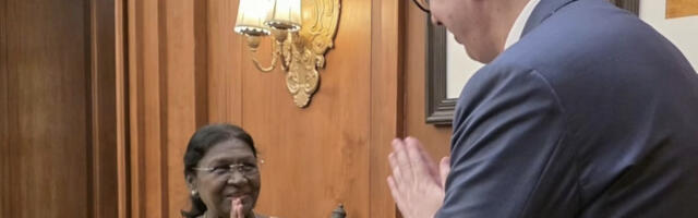 “Odličan i prijateljski sastanak sa predsednicom Indije o proširenju naše saradnje”: Vučić sa predsednicom Indije (VIDEO)