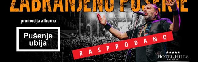 Koncerti grupe Zabranjeno pušenje koji će se večeras i sutra održati u klubu Cinemas Sloga u Sarajevu su rasprodani