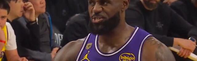 Lebron u klinču sa "bejbi Jokićem" tokom poraza Lejkersa! /VIDEO/