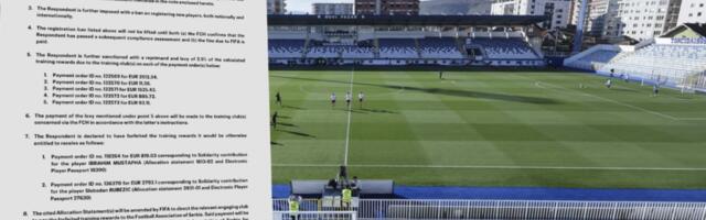 FIFA zabranila Novi Pazar: registracije staju dok se ne ispune uslovi