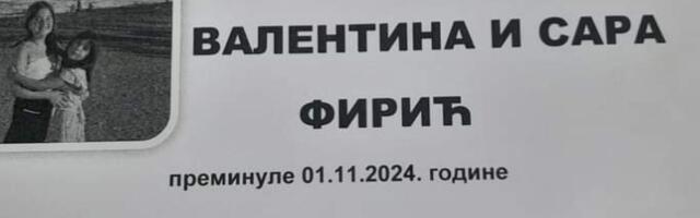 Najtužnija slika na umrlici, sestrice Tina i Sara u zagrljaju: Sutra sahrana poginulih devojčica u Novom Sadu