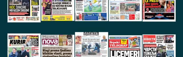 NASLOVNE STRANE SUTRAŠNJIH NOVINA: Prelistavanje štampe za nedelju, 28. decembar 2025. godine