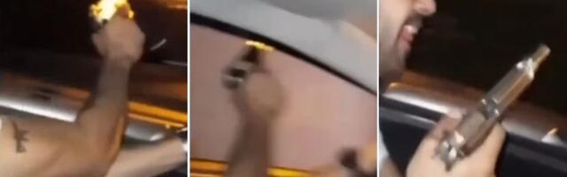 Mladić u vožnji PUCA kroz prozor! (VIDEO)