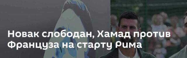 Новак слободан, Хамад против Француза на старту Рима