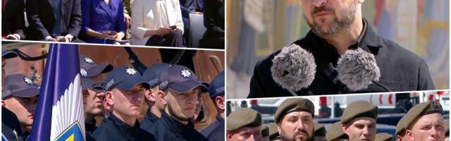 KIJEV POD EMOCIJAMA! Zelenski, fon der Lajen i predstavnici zemalja Jugoistočne Evrope odali počast palim herojima na Dan državnosti Ukrajine (VIDEO)