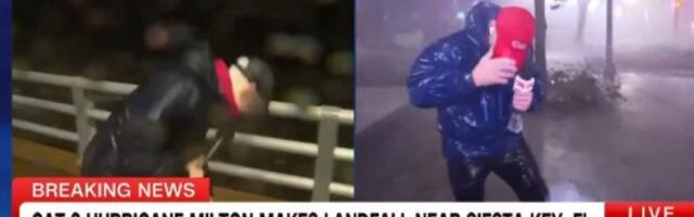 Haos: Uragan oduvao novinara uživo u programu! (VIDEO)