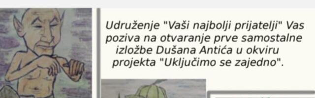 Prva samostalna izložba Dušana Antića, osobe sa invaliditetom