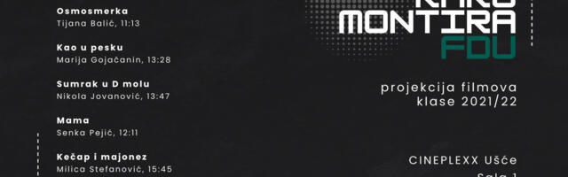 Specijalna projekcija filmova studenata Fakulteta dramskih umetnosti