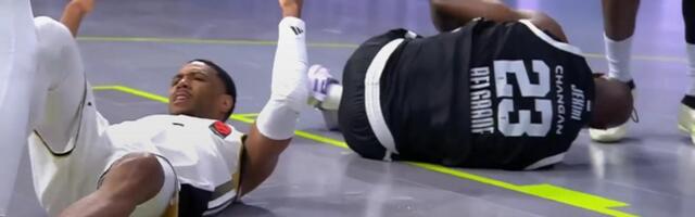 Užasna scena u Areni: Džekiri doživeo nezgodnu povredu na meču sa Asvelom, pa morao odmah da napusti parket!