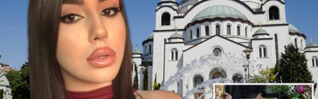 PREDAH OD LUKSUZNIH PUTOVANJA: Ćerka Zdravka Čolića s dečkom celivala Pojas Presvete Bogorodice (FOTO)