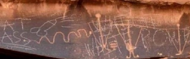 Vandali urezali rasističku frazu preko 2000 godina starih američkih indijanskih petroglifa u Juti
