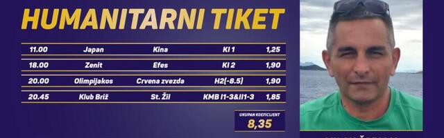 Humanitarni tiket u podne: Milan Čorlija tipuje za Udruženje MS iz Aranđelovca