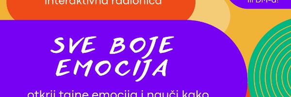 Radionica Sve boje emocija u organizaciji NSNP u nedelju u Vranju