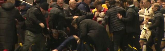 Haos posle Ivanovićevog gola: Opšta tuča na terenu, trener Milvola završio na zemlji