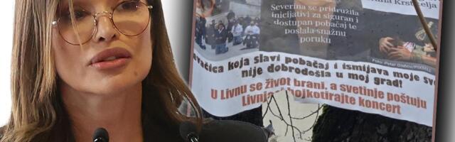 "OVDE SE ŽIVOT BRANI, A SVETINJE POŠTUJU"  Građani Livna traže zabranu Severininog koncerta: Ona slavi abortus! (FOTO)
