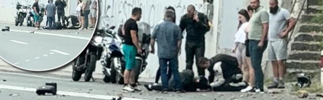 Teška nezgoda kod Užica: Motociklista se zakucao u potporni zid (FOTO/VIDEO)