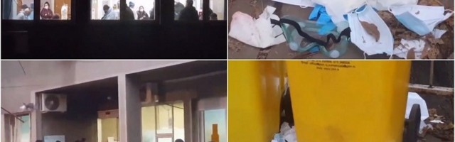 HAOS NA INFEKTIVNOJ Prepune čekaonice, razbacan otpad