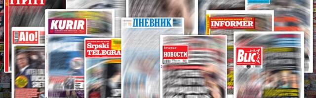 Dnevna štampa za sredu, 5. novembar