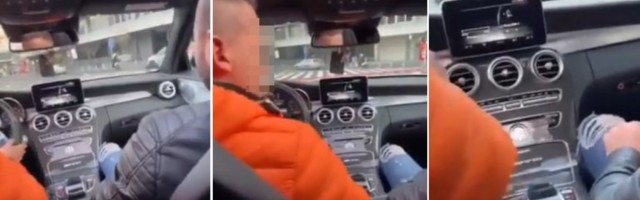 (VIDEO) POLICIJO HAPSI, KAŽNJAVAJ SLINE BALAVE DOK NEKOG NISU UBILI! Bahatos kakve nema: Driftovao nasred Trga republike u luksuznom mercedesu