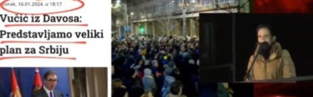 Marinika prolupala! Pričinjava joj se da Vučić "viri" iz predsedništva, a on na 1.115 kilometara odatle (VIDEO)