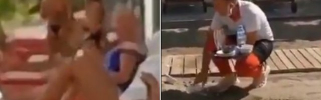 ŠOK SNIMAK SA PLAŽE U BEČIĆIMA! Momak i devojka u vreloj akciji na ležaljci pred svima, konobaru od šoka ispao poslužavnik... /VIDEO/