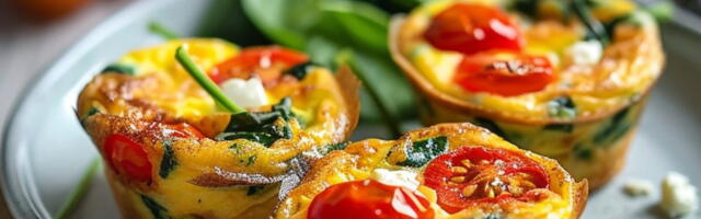 Proteinski frittata mafini su doručak za poneti koji se sprema za 20 minuta