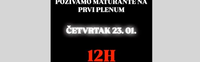 Plenum maturanata gimnazije u toku, raspravlja se o podršci blokadama