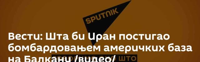 Вести: Шта би Иран постигао бомбардовањем америчких база на Балкану /видео/