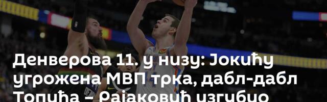 Денверова 11. у низу: Јокићу угрожена МВП трка, дабл-дабл Топића – Рајаковић изгубио