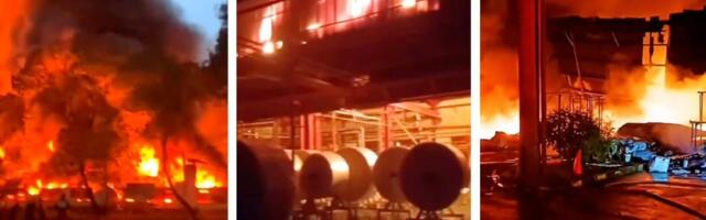 Besni stravičan požar u fabrici plastike: Plamen guta sve pred sobom - gusti oblaci dima se vide kilometrima daleko