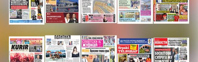 NASLOVNE STRANE SUTRAŠNJIH NOVINA: Prelistavanje štampe za nedelju, 14. jun 2026. godine