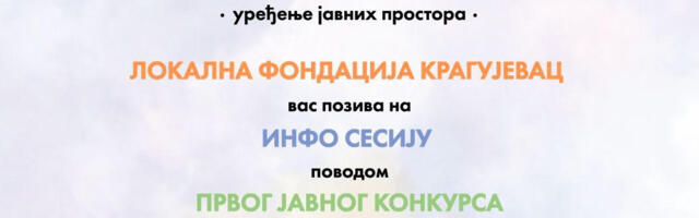 Lokalna fondacija Kragujevac otvara prvi javni konkurs za podršku lokalnim inicijativama i kreativnim idejama