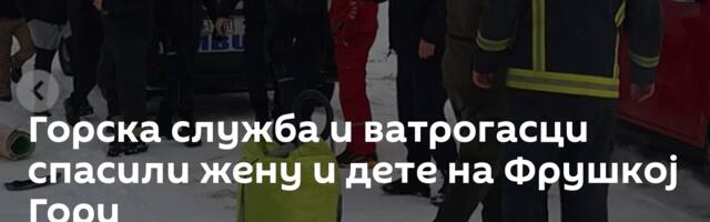 Горска служба и ватрогасци спасили жену и дете на Фрушкој Гори