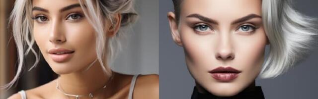 Zimski trend - srebrno plava boja kose