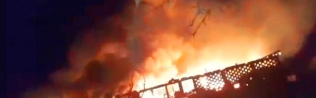 Izgorela radnja pogrebne opreme, požar gasilo devet leskovačkih vatrogasaca