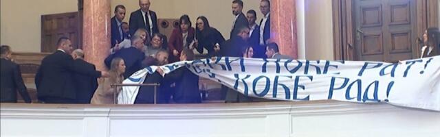 Narodne poslanice se umalo potukle na galeriji Skupštine