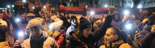 Održn protest studenata i građana u Kragujevcu zbog incidenta u Beogradu