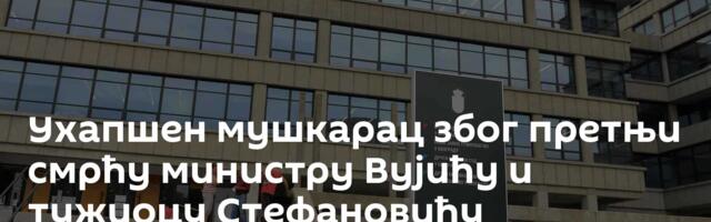 Ухапшен мушкарац због претњи смрћу министру Вујићу и тужиоцу Стефановићу