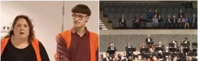 Aktivisti se zalepili za dirigentovu ogradicu ali nisu dobro promislili o svom planu