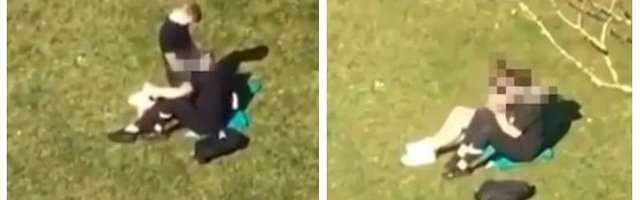 (VIDEO) VRELA AKCIJA U PARKU U VREME POLICIJSKOG ČASA! Momak i devojka mislili da su sami, PA IMALI SE*K, kamere sve snimile