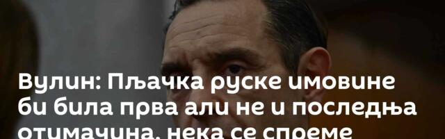 Вулин: Пљачка руске имовине би била прва али не и последња отимачина, нека се спреме Кинези