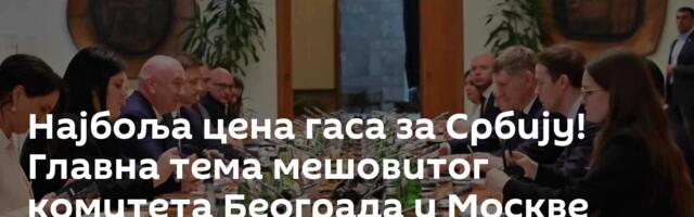 Најбоља цена гаса за Србију! Главна тема мешовитог комитета Београда и Москве