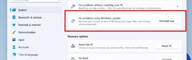 Windows Insider Build vam omogućava da popravite sistem pomoću Windows Update