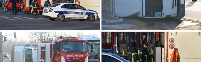 Udes na Novom Beogradu: Prevrnuo se ogromni kamion, kamiondžija se spasao pa OBJASNIO ŠTA JE URADIO