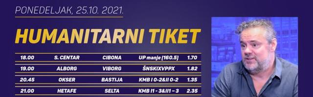 Humanitarni tiket u podne: Željko Šašić tipuje za Humanitarnu organizaciju “Čika Boca”