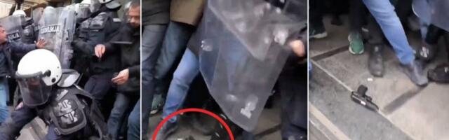 Ko su policajci iz kordona u Novom Sadu: Ispadaju im PIŠTOLJI, POTEŽU ORUŽJE, padaju u žbunje...