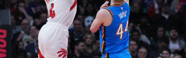 Nikola Topić igrao 6 minuta, Oklahoma pobedila Rajakovićev Toronto
