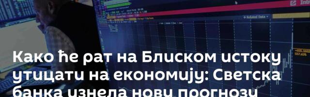 Како ће рат на Блиском истоку утицати на економију: Светска банка изнела нову прогнозу